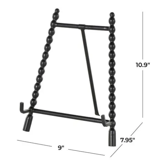 9" x 11" Black Metal Abstract Wide Display Easel {8}