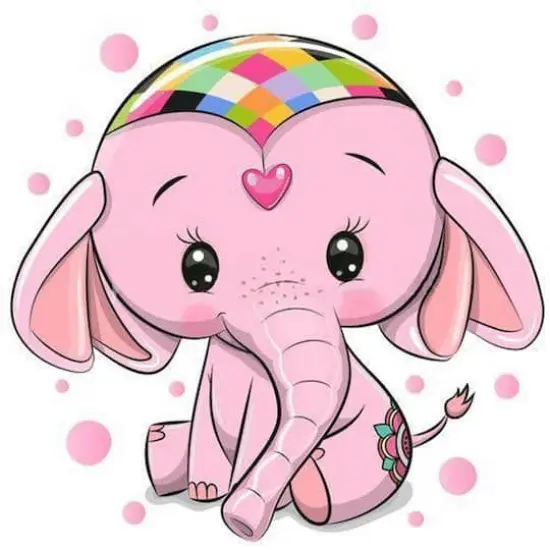 Crafting Spark Pink Elephant Diamond Painting Kit {3}