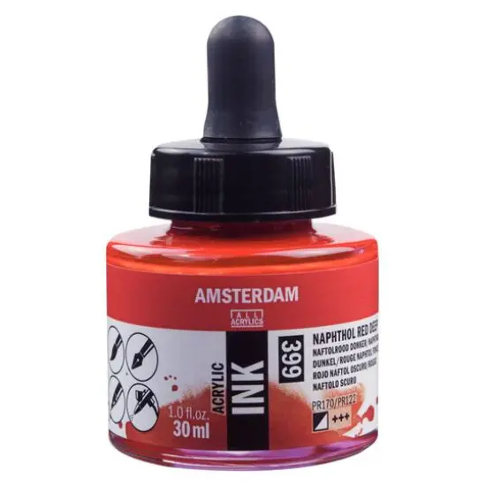 Amsterdam Acrylic Ink, 1oz. 399 Napthol Red Deep {1}