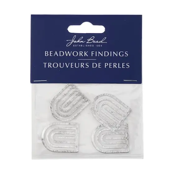 John Bead Silver Rainbow Pendants, 4ct. {3}