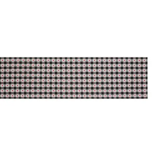 DII&reg; 72" Hearts Dobby Check Table Runner {3}