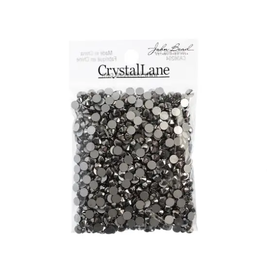John Bead Crystal Lane SS20 Round Flatback Czech Crystals, 1,440ct. Hematite {4}