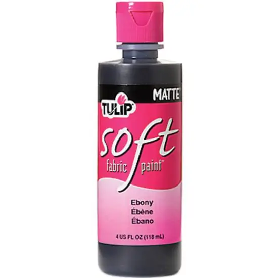 Tulip&reg; Matte Soft Fabric Paint, 4oz. Ebony {1}