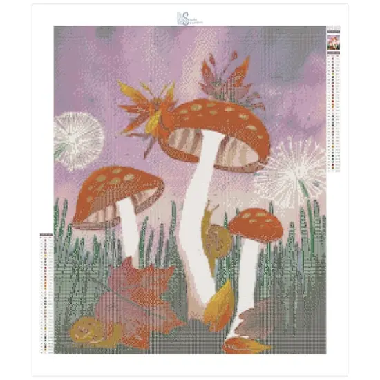 Sparkly Selections Mushrooms and Fairy - Local Utah Artist Rachel H. Diamond Painting Kit, Round Diamonds {3}