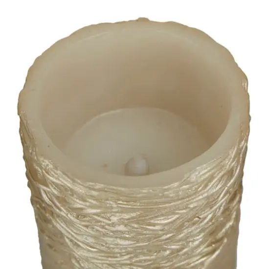 Gold Traditional Flameless Candle Set {5}