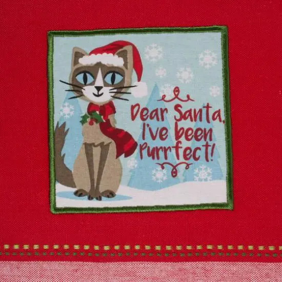 DII&reg; Christmas Kitty Embellished Dishtowel Set {12}
