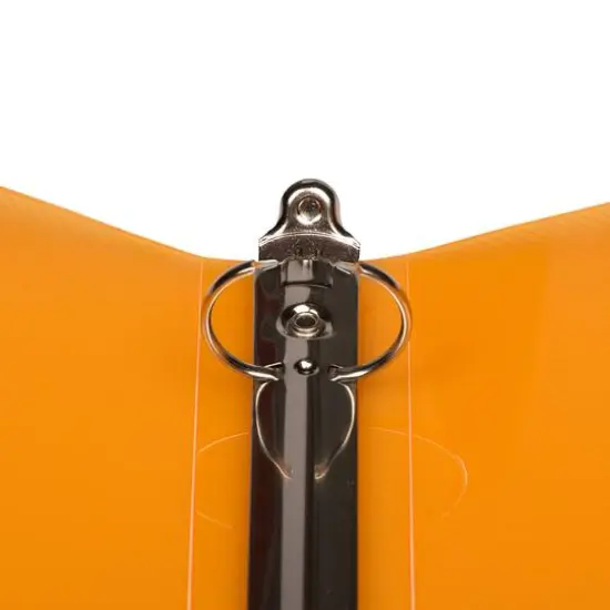 JAM Paper Glass Twill Plastic 3-Ring Binder Orange {5}