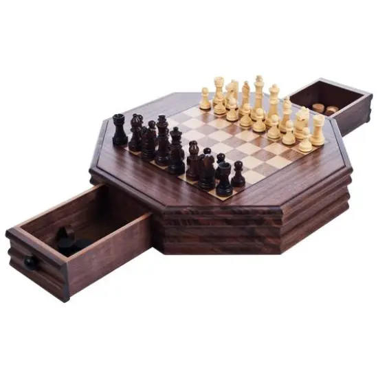 Toy Time Octagonal Chess & Checkers Set {3}