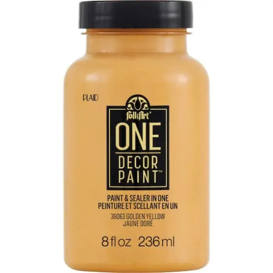 FolkArt&reg; One D&eacute;cor Paint&trade;, 8oz. Golden Yellow {1}