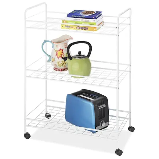 Whitmor White 3 Tier Cart {4}