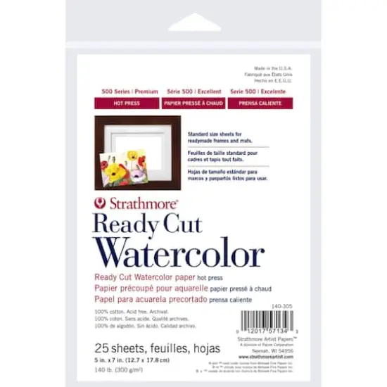 Strathmore&reg; 500 Series Hot-Press Ready Cut Watercolor Paper {1}