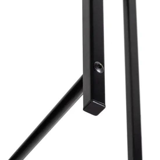 Honey Can Do Black Round Side Table with X-Pattern Base {7}