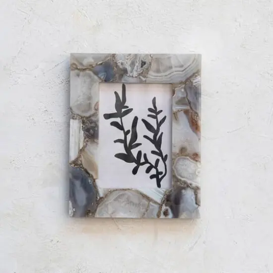 Hello Honey&reg; 5" x 7" Multicolor Agate Photo Frame {4}