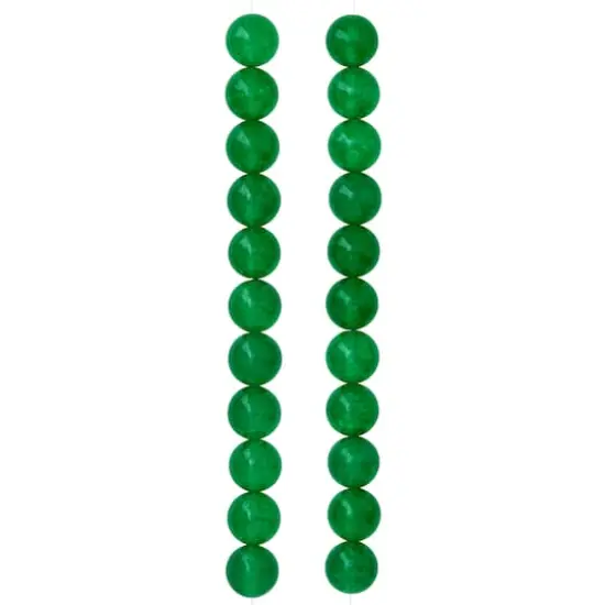 Green Dyed Quartzite Round Beads, 10mm by Bead Landing&trade; {4}