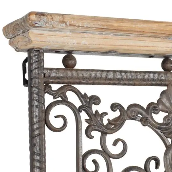 71" Brown Rustic Ornamental Wood & Metal Wall D&eacute;cor {4}
