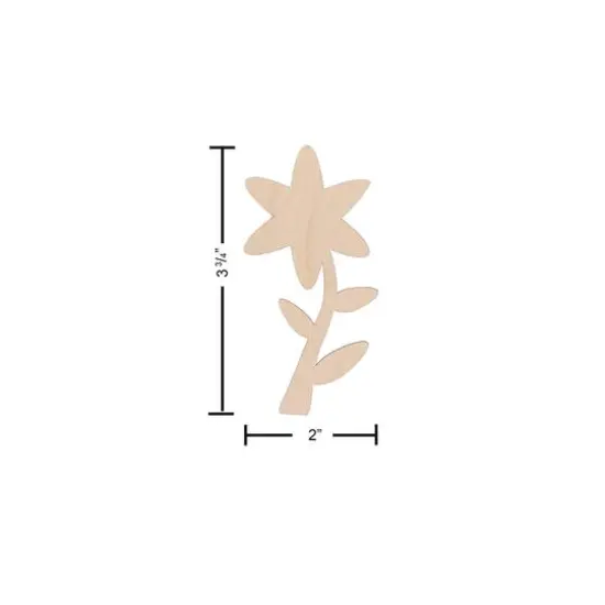 Essentials by Leisure Arts 4" Flat Wood Daisy Shapes, 24ct. {4}