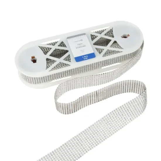 1.18" Silver Round Diamond Mesh Trim by Celebrate It&reg; Fashion Mode {3}