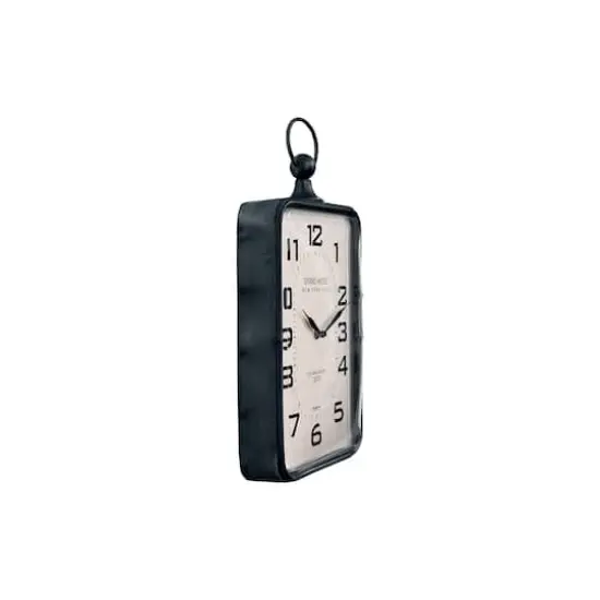 Hello Honey&reg; Metal Rectangle Hanging Clock with Handle Decoration on Top {6}