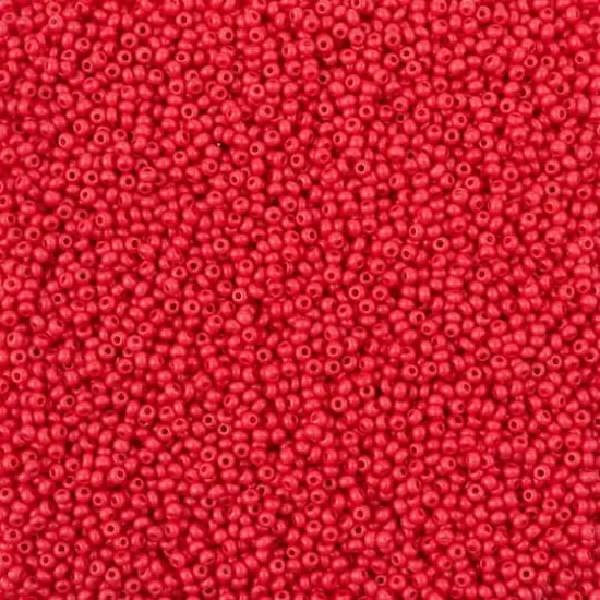 John Bead Terra Intensive 11/0 Czech Glass Seed Beads, 22g Red Matte {1}