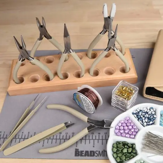 The Beadsmith&reg; Fashion Color Plier Set & Clutch Desert Beige {5}