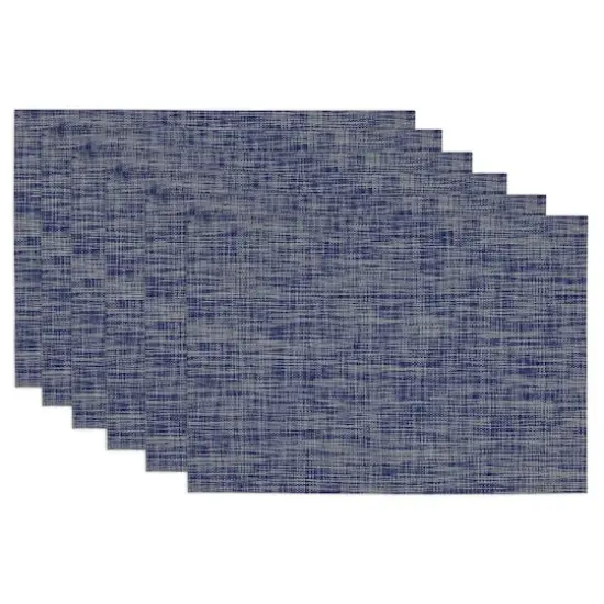 DII&reg; Blue Tweed Placemats, 6ct. {1}