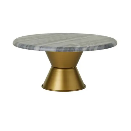 Grey Glam Cake Stand, 14" x 14" x 7" {3}