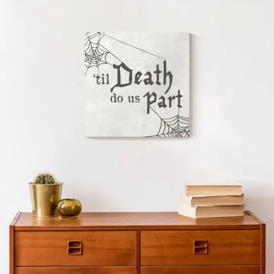 'Til Death Do Us Part Webs Canvas Wall Art {5}