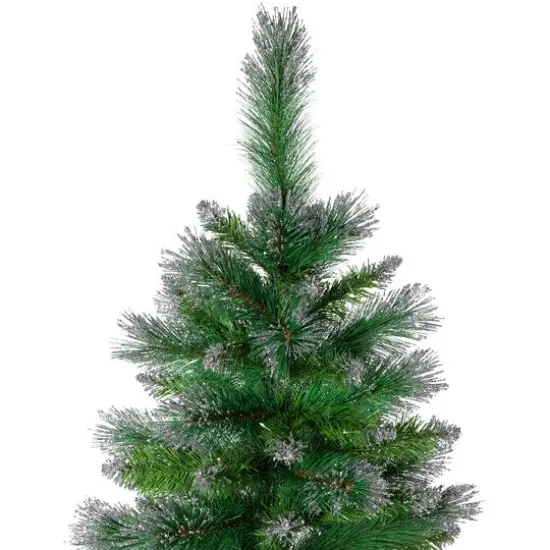 6ft. Unlit Two-Tone Spruce Pine Glitter Tip Medium Artificial Christmas Tree {4}