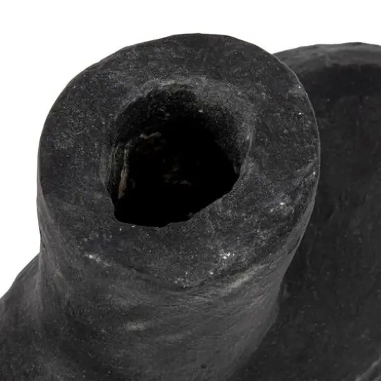 Hello Honey&reg; 14" Modern Abstract Decorative Paper Mache Vase Black {9}