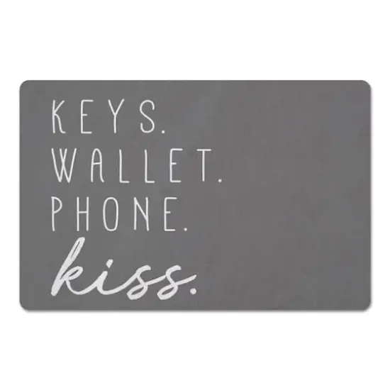 Keys Wallet Phone Kiss 18" x 27" Floor Mat {1}