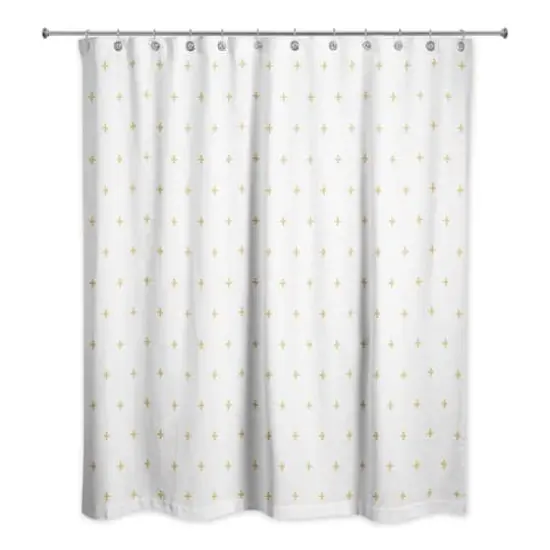 Plus Shower Curtain Yellow on White {3}