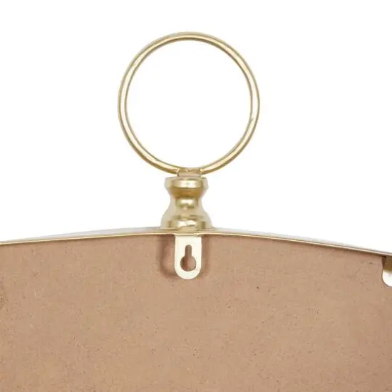 Set of 3 Gold Wood Traditional Wall Mirror 24", 24", 25" {7}