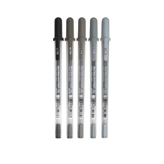 Gelly Roll&reg; Moonlight&reg; 06 Fine Point Gel Pen 5 Color Set, Grays {3}