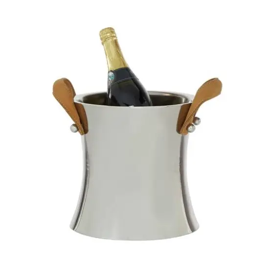 11" Stainless Steel Contemporary Wine Bucket {1}
