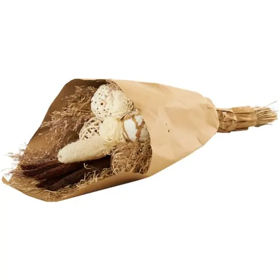 Beige Dried Mixed Foliage Arrangement {3}