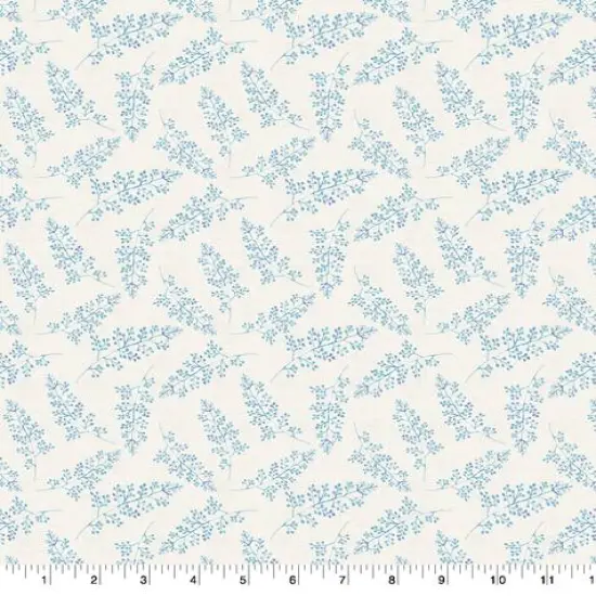 Suzanne Nicoll Blue Stem Floral Cotton Fabric {1}