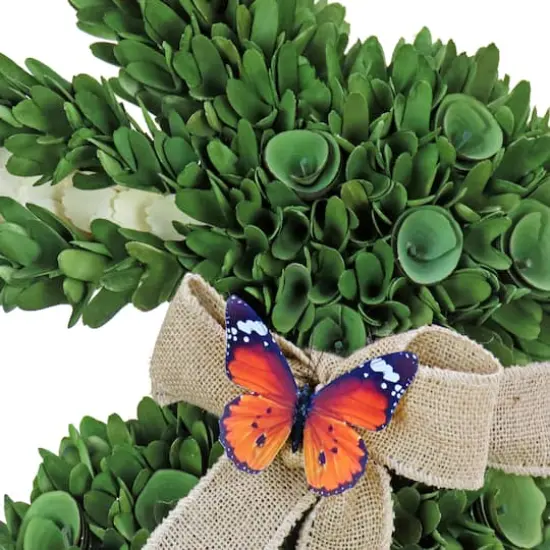 22" Green Floral Bunny Hanging Accent {4}