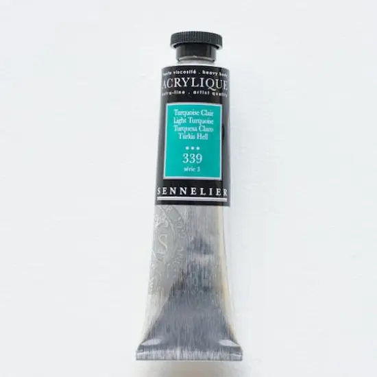 Sennelier Extra Fine Artists' Acrylic Paint, 60mL 339 Light Turquoise S3 {1}