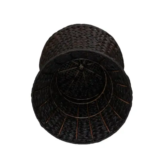 Household Essentials 21" Woven Hyacinth Hourglass End Table Brown {6}