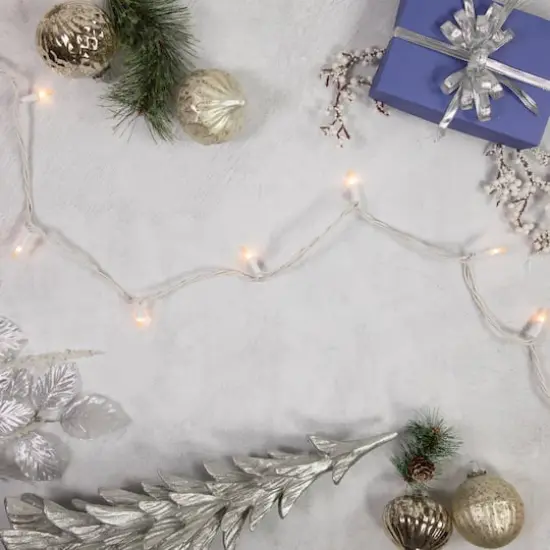 100ct. Frosted Clear Mini Christmas Lights with White Wire {3}