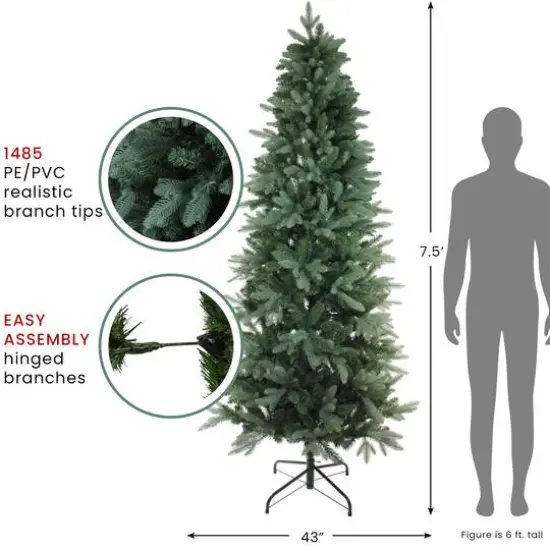7.5ft. Unlit Real Touch&trade;️ Washington Frasier Fir Artificial Christmas Tree {7}