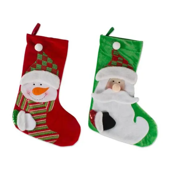 DII&reg; Santa & Snowman Stocking Set {1}