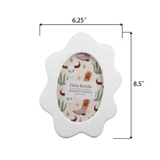 Flora Bunda 4" x 6" Irregular Ceramic Frame {4}