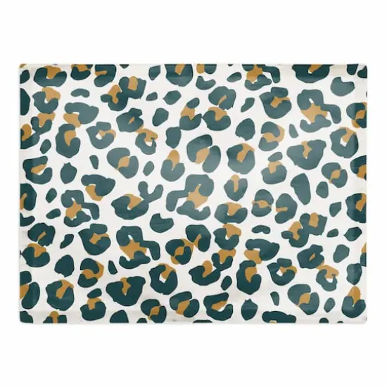 Leopard Cotton Twill Placemat White {1}