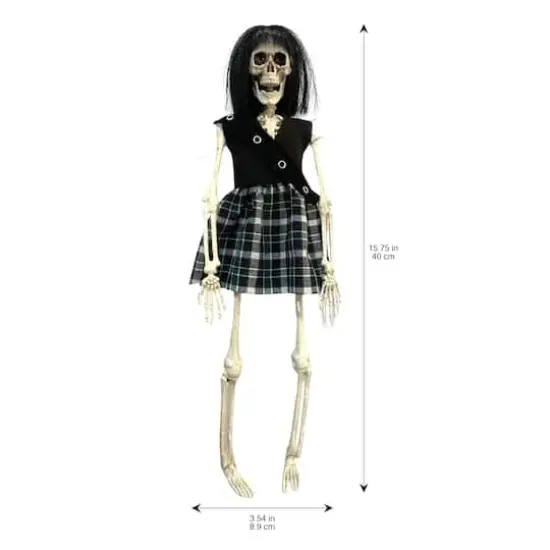 16" Goth Girl Skeleton with Black Hair by Ashland&reg; {4}