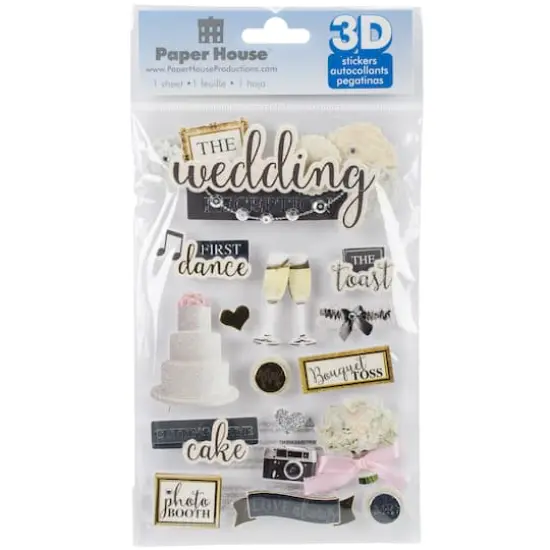 Paper House&reg; Wedding Reception 3D Stickers {1}