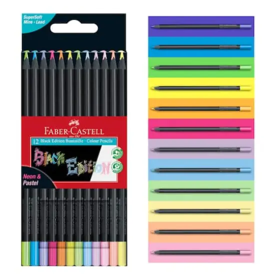 Faber-Castell&reg; Black Edition Neon & Pastel Colored Pencils {5}