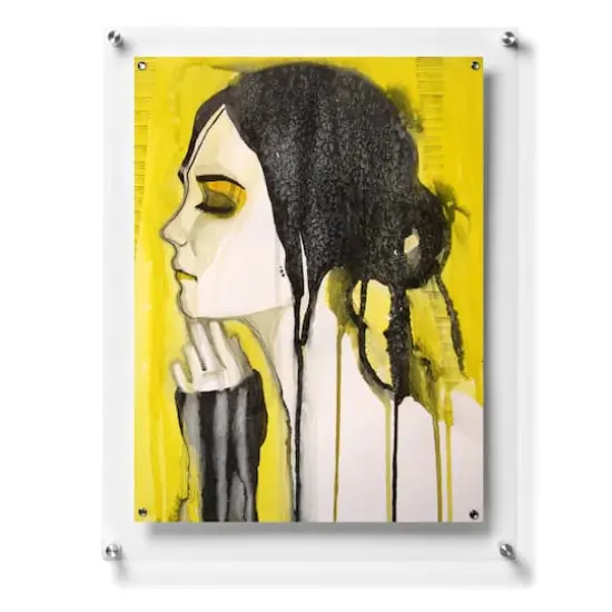 Wexel Art Single Panel Clear Acrylic Floating Wall Frame & Magnets with Silver Hardware {1}