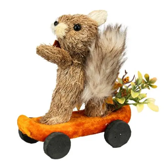 7" Squirrel on Skateboard with Acorns Natural Décor by Ashland® {4}