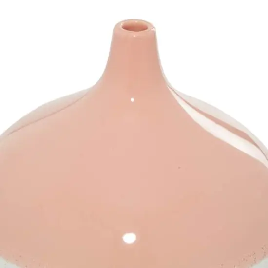 Pink Ceramic Modern Vase, 10" x 9" x 9" {4}